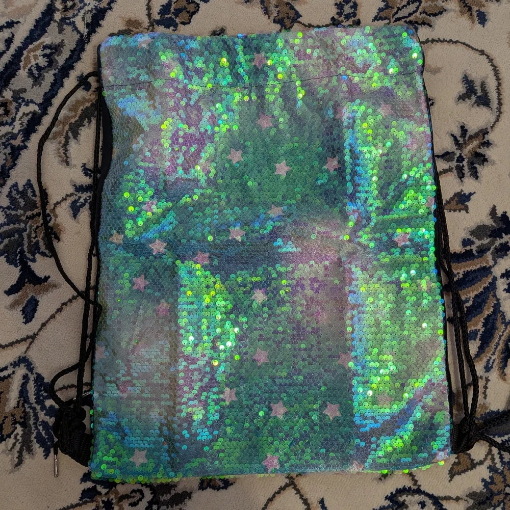 Sequin Drawstring Backpack